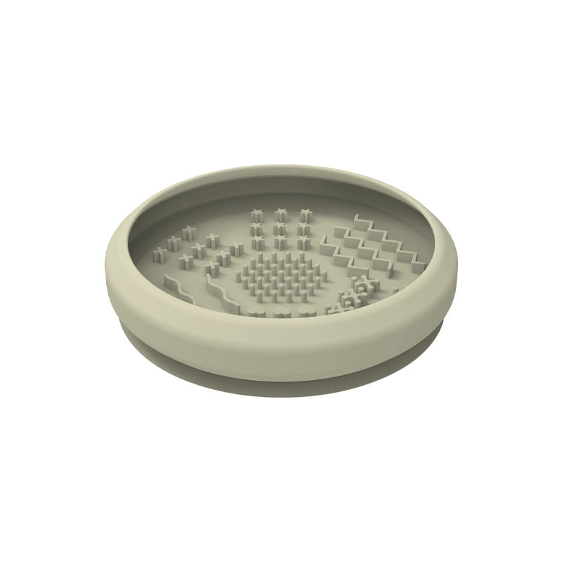 Mint green silicone pet slow feeder lick bowl