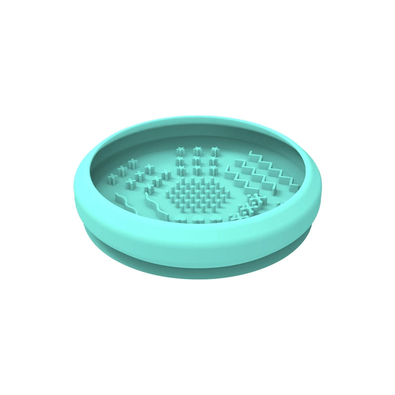Lavender purple silicone pet slow feeder lick bowl